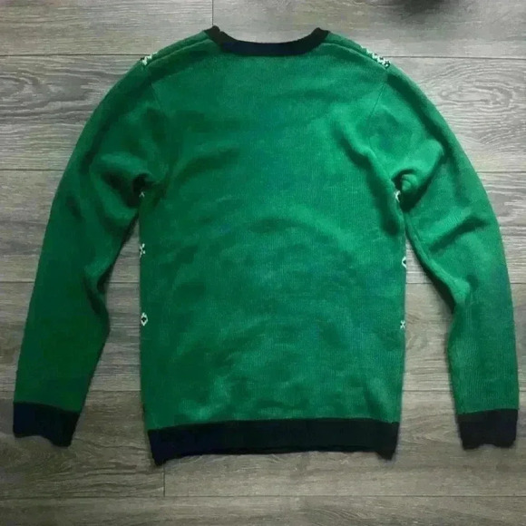 Jolly Sweaters Men’s Green Unicorn Holiday Christmas Sweater Bejeweled Size S - Picture 2 of 6